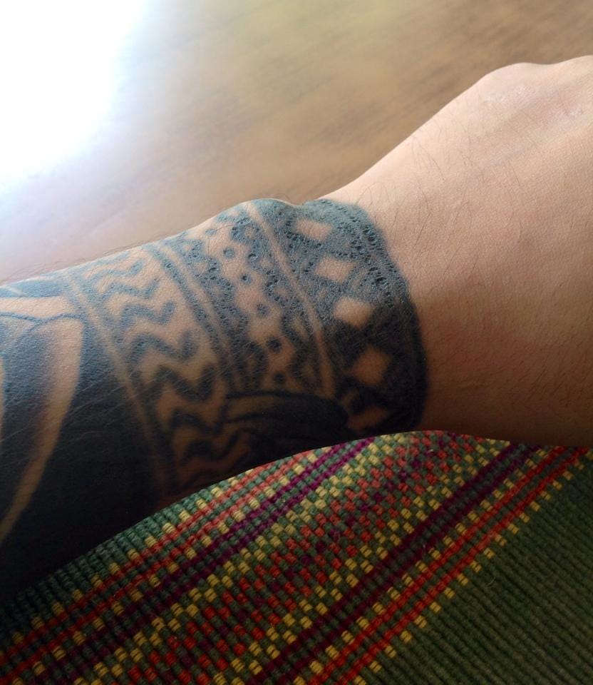Tattoo by Apo Whang Od from the Philippines.