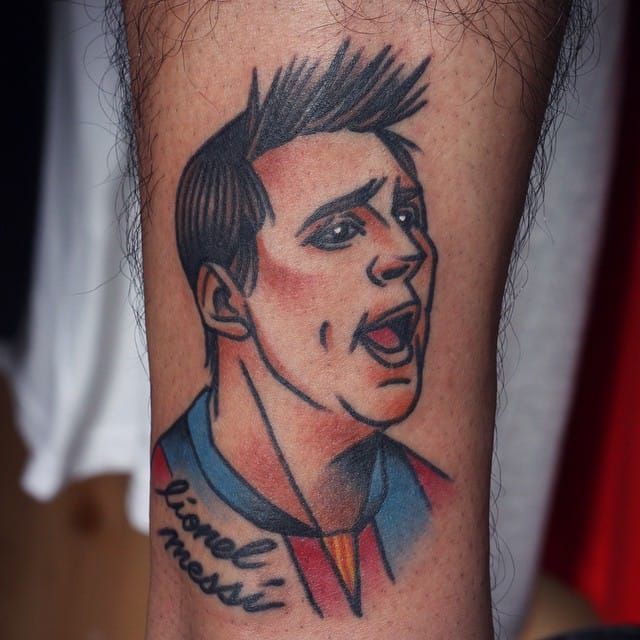With you until the end Fan recreates Messis iconic goal celebration on  the best tattoo youll ever see  Football  Tribunacom