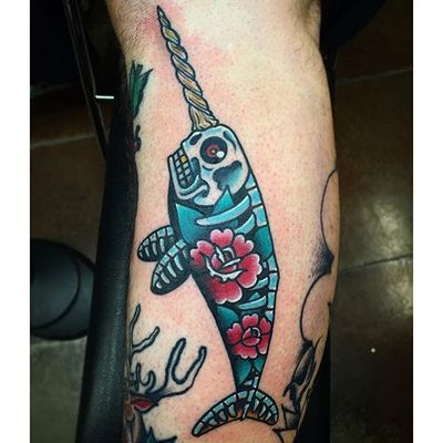 traditional narwhal tattoo