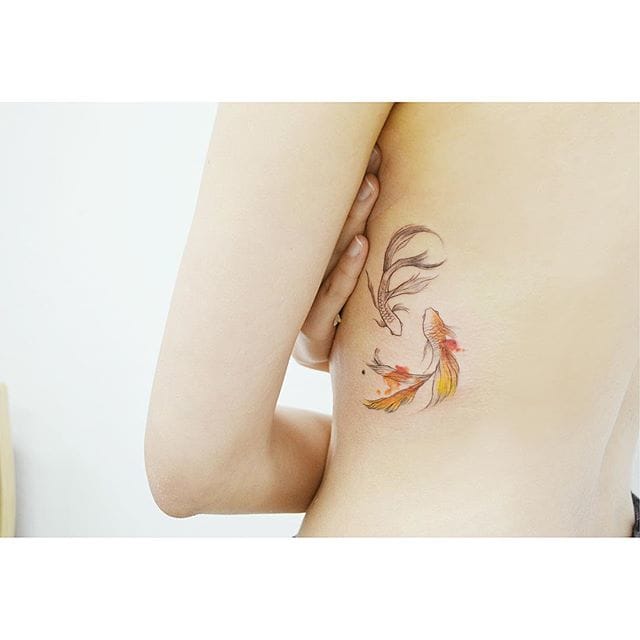 Subtle koi fishes.
