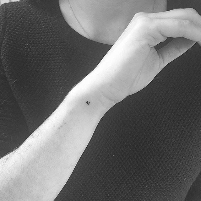 M for micro? Tattoo by Jon Boy