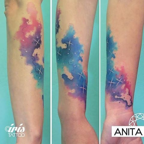 Pastels, pastels, and a bit of sparkle. by iristattooart/Instagram