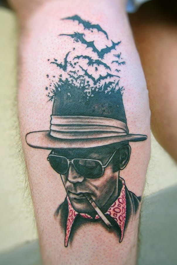 Welcome to Bat Country Hunter S Thompson Tattoos  Tattoodo