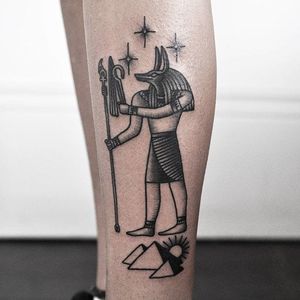 Anubis Tattoo by aimeedoestattoos #aimeedoestattoos #anubis #anubistattoo #egyptiantattoo #egyptian #egypt #deity #god #mythical