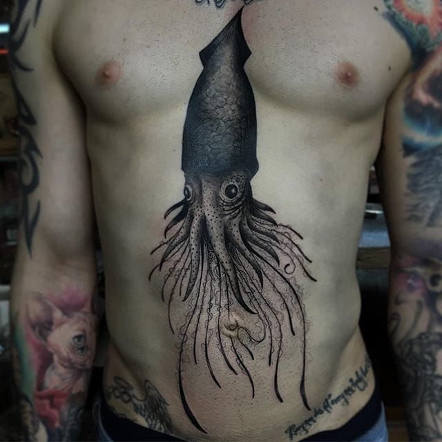 11 Menacing Giant Squid Tattoos  Tattoodo