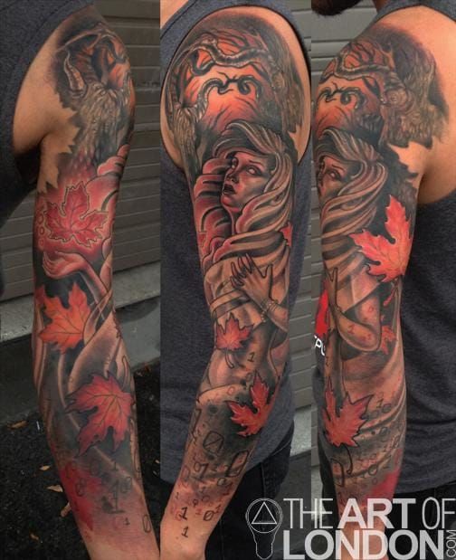 Discover more than 77 fall tattoo sleeve super hot  thtantai2