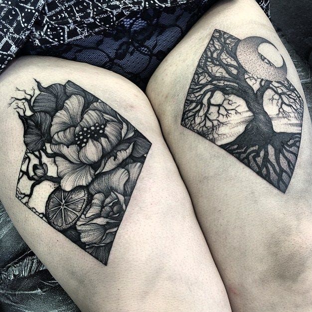 25 Ravishing Thigh Tattoo Ideas For Women • Tattoodo