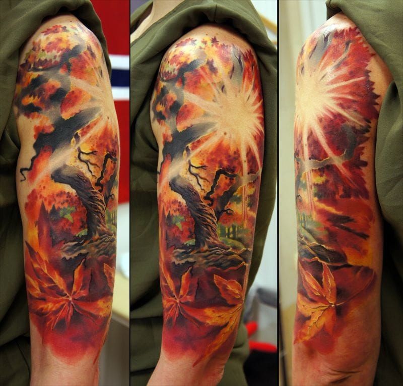 40 Unforgettable Fall Tattoos  Art and Design