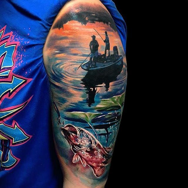 8 Fishy Fishing Tattoos • Tattoodo