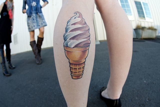 ice cream cone  Ice cream tattoo Summer tattoo Tattoos