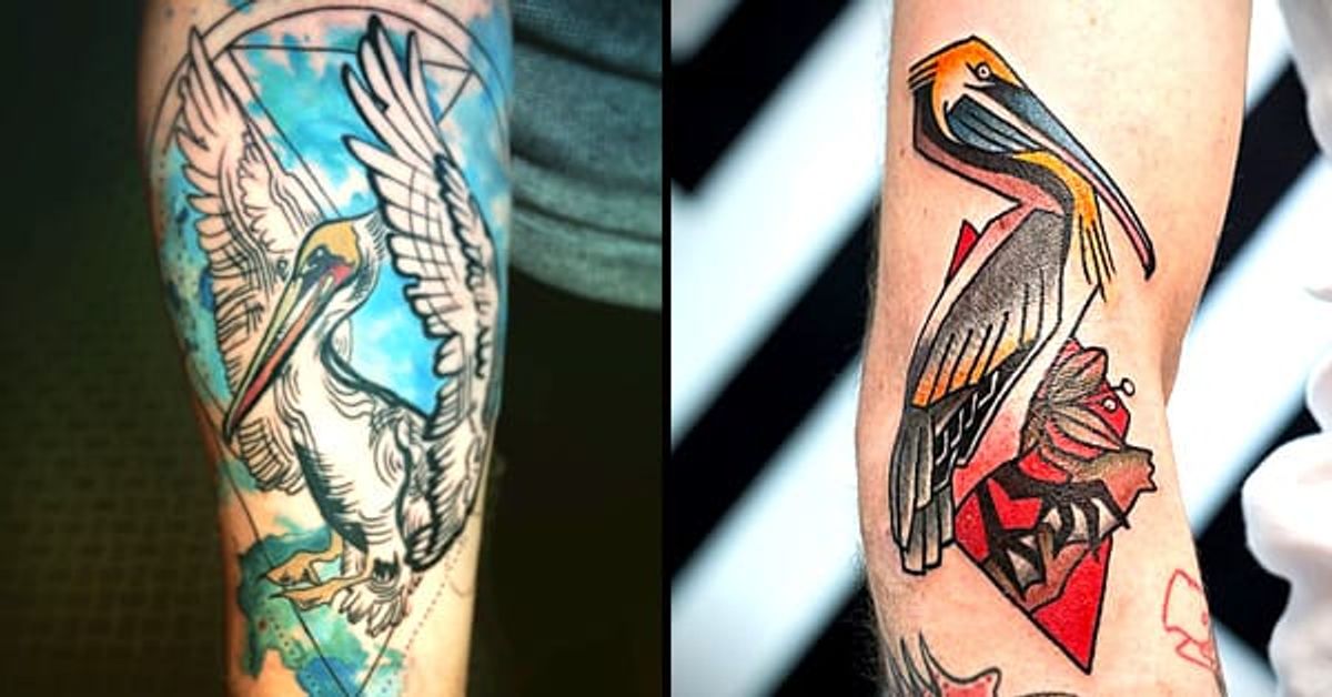 15 Splendid Pelican Tattoos. 