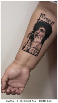 Amy Winehouse Bird Tattoo