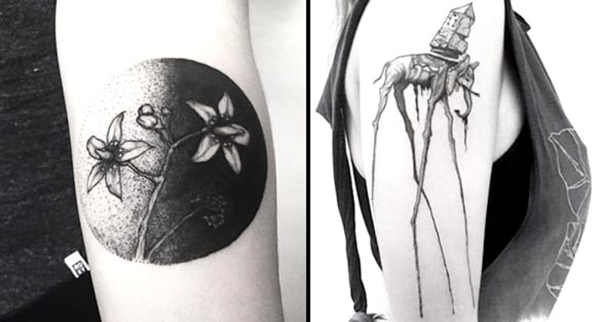 Minimal And Illustrative Black Tattoos By Errance • Tattoodo