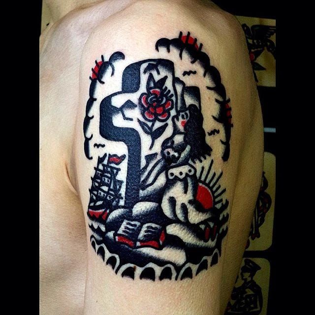Tattoo by Dustin Forbes #rockofages