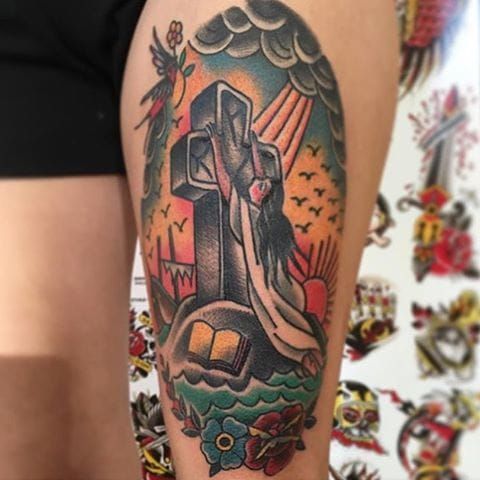 Traditional Rock of Ages Tattoos  Cloak and Dagger Tattoo London