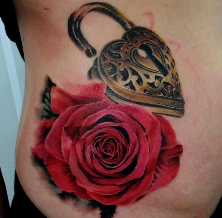 Realistic heart locket and rose by Matt Jordan