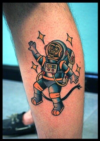 Space monkey tattoo by Artem Koro  Post 30732