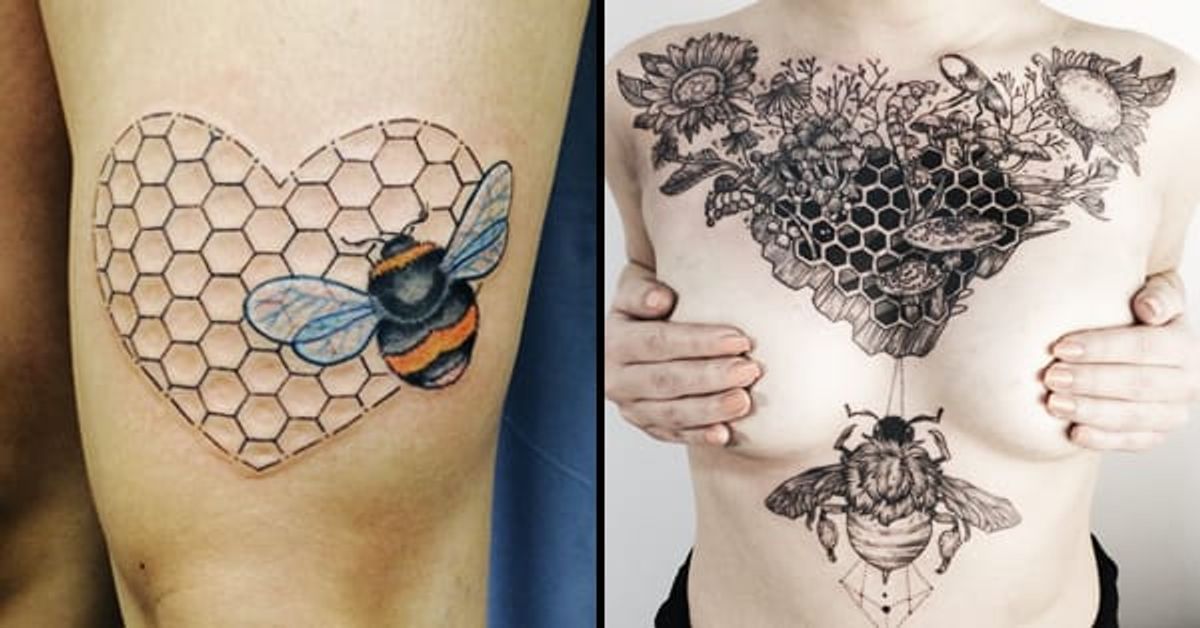 beehive pattern tattoo