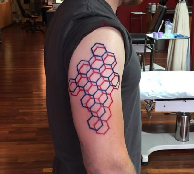 3D Honeycomb Bee Tattoo  Bee tattoo Tattoos Amazing 3d tattoos