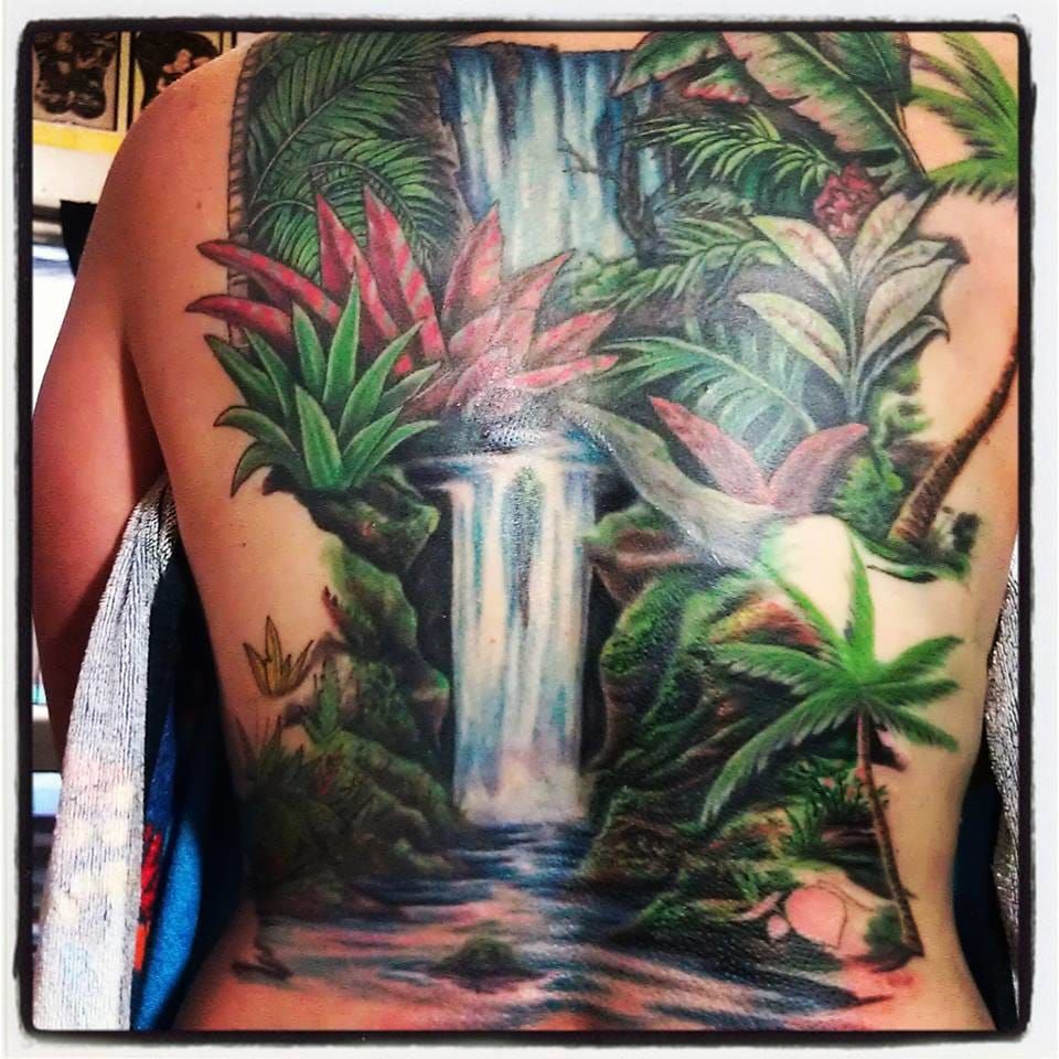 waterfall tattoo