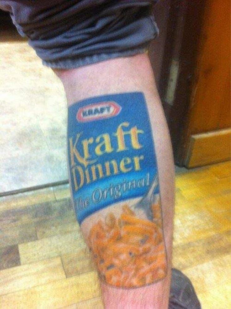 Out of the Blue Box and Into Our Hearts Kraft Mac and Cheese Tattoos   Tattoodo