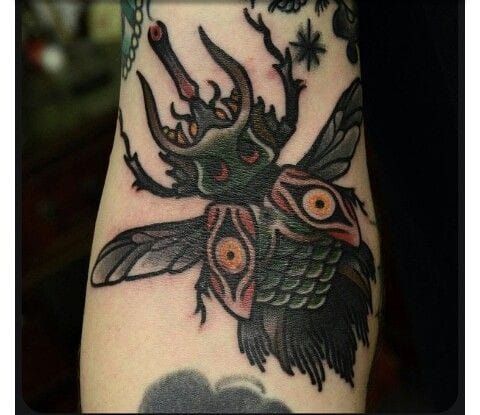 Square Rose Tattoo  Piercing  Traditional Beetle by Artist Andrew Perkins   Facebook