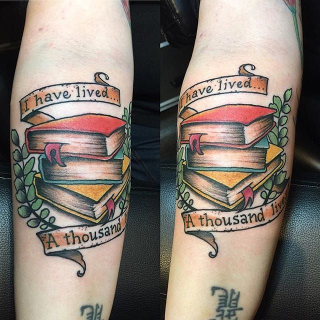 15 Book Tattoos That Will Take You Away To A Place Inside Your Head •  Tattoodo