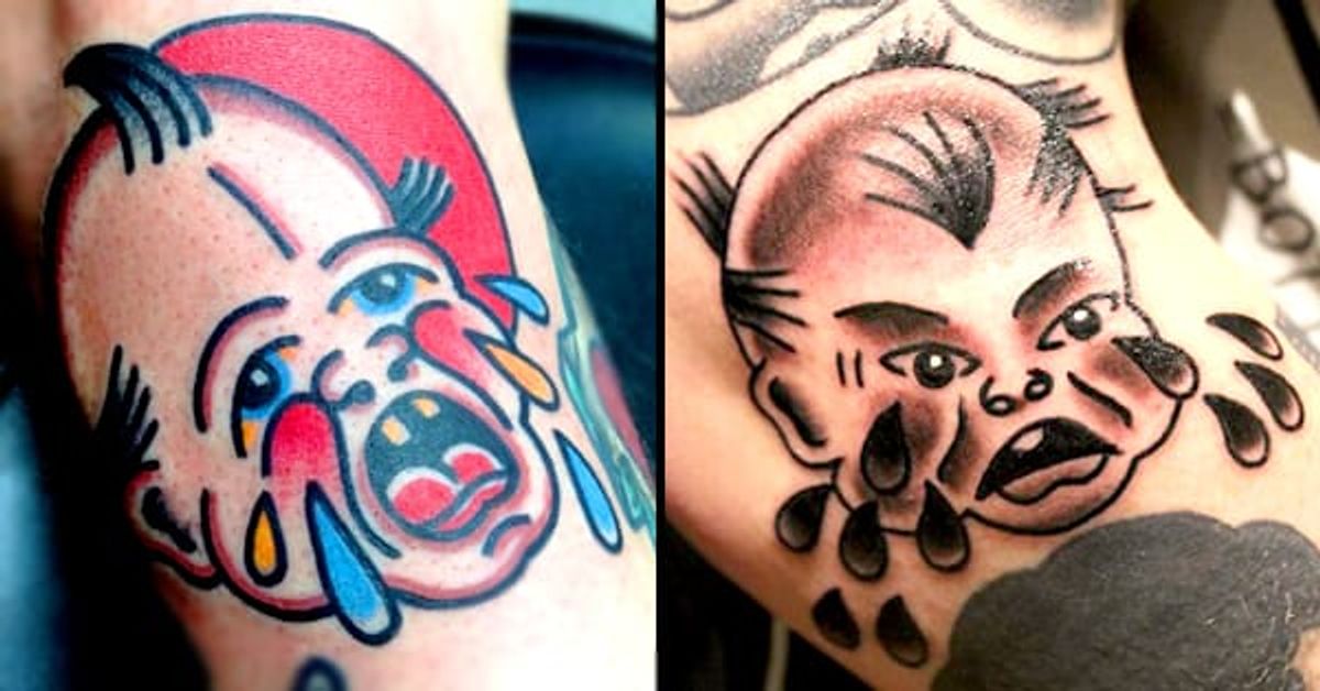 8 Cute & Cuddly Crying Baby Tattoos • Tattoodo