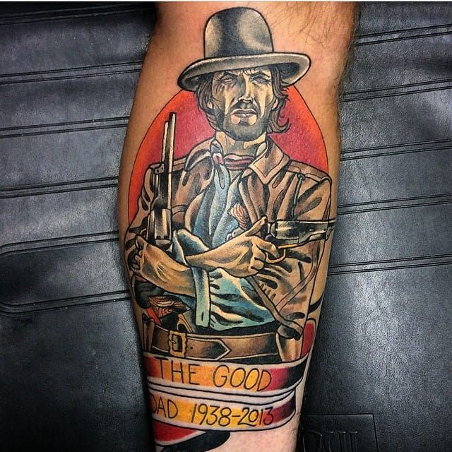 Clint Eastwood by Cecil Porter  Tattoos