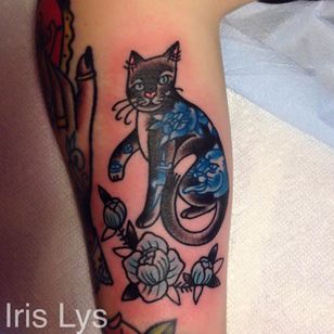 Tatuaje Gato por Iris Lys