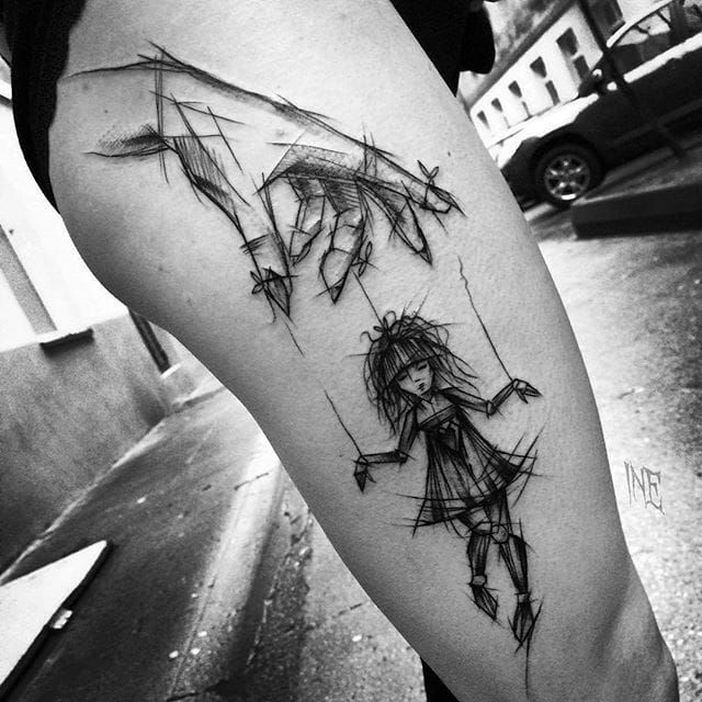 Creative tattoo by Inez Janiak.