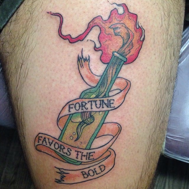 Molotov Cocktail tattoo by bigchainjames at bluebloodcustomtattoos In  Ottawa Ontario bigchainjames bluebloodcustomtattoos ottawa  Instagram