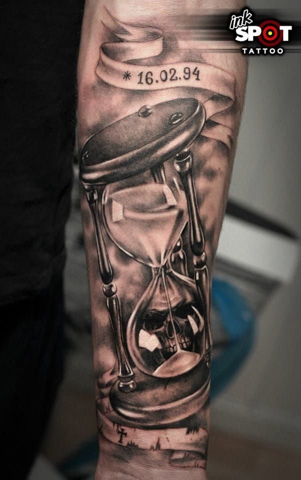 Can you see the skull in this Ink Spot tattoo?
