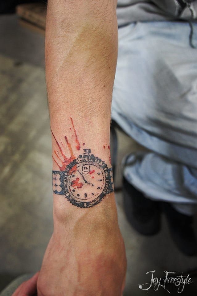 Fun Watch tattoo by Jay Freestyle.