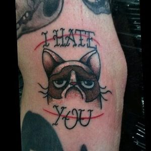 Grumpy Cat Tattoo by @gummocwb