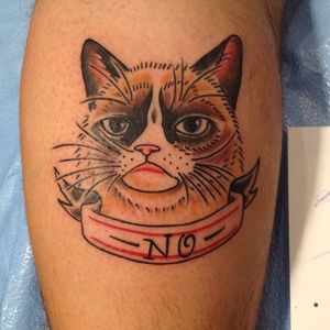 Grumpy Cat Tattoo by Al Lytle