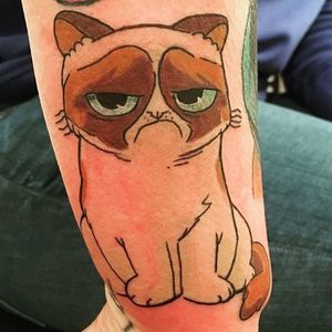 Grumpy Cat Tattoo by Erna Polanski