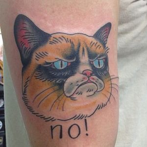 Grumpy Cat Tattoo by Johan Bramwell Ulrich