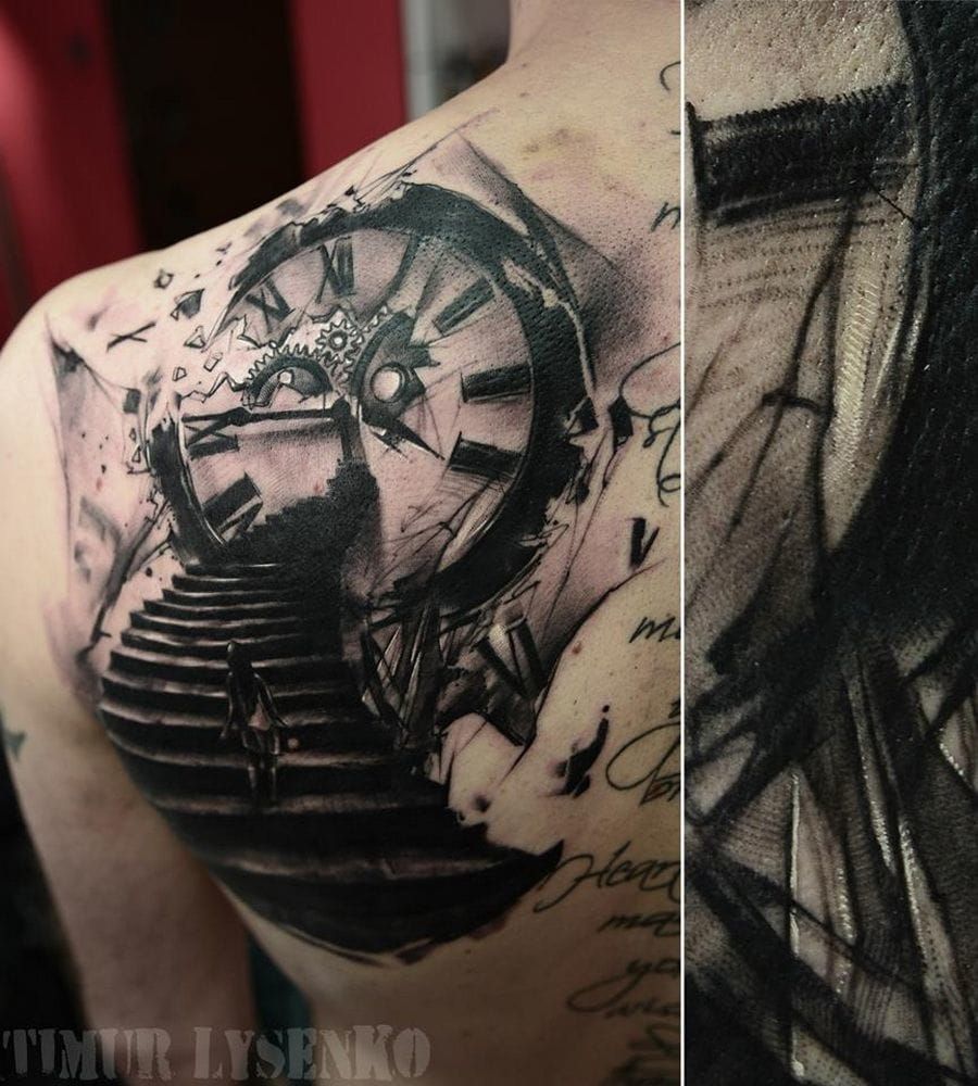 Dark graphic style by Timur Lysenko.