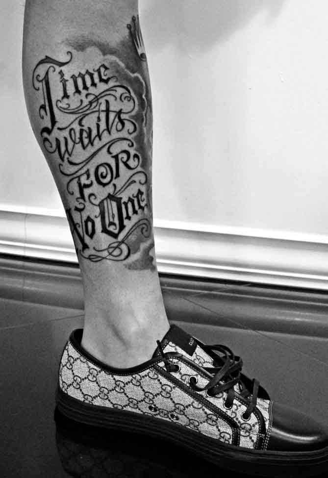 Time waits for no one, great lettering by TOON$.
