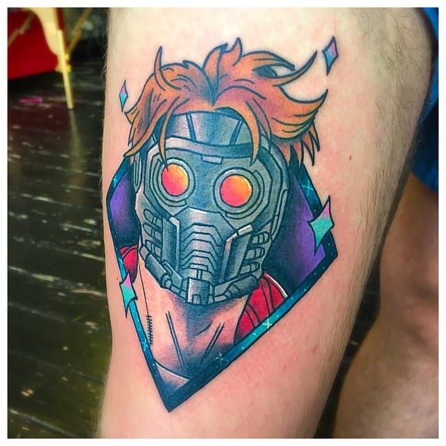 Traditionally inspired guardians of the galaxy star lord tattoo by Frank  Ready TattooNOW