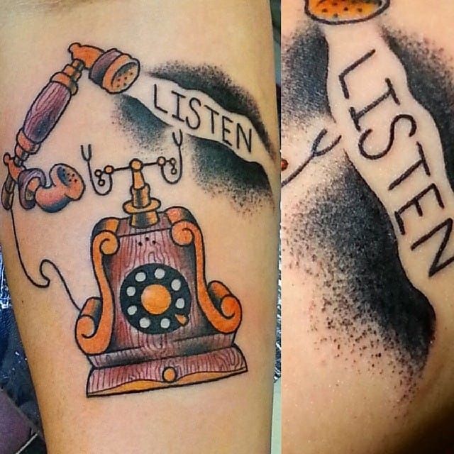 Turning Back The Dial  Phoning In Some Tattoos Of Old School Phones   Tattoodo