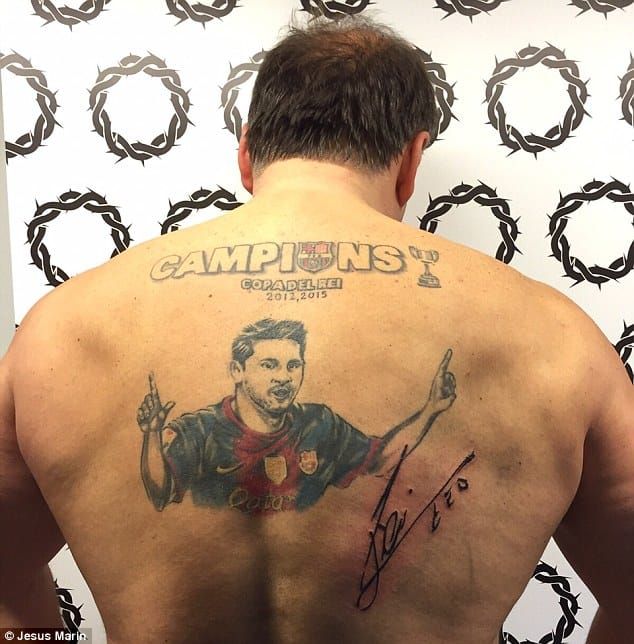 More than skin deep Fans line up for Messi tattoos  Football News  Times  of India
