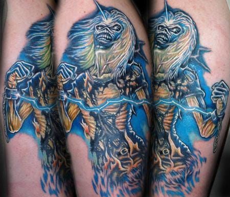 From the first live recorded album in 1985 "Live After Death" Tattoo by Evan Olin
