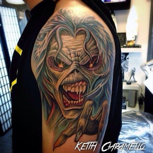 Inspired by the Eddie from the cover "The Number of the Beast" Tattoo by Keith Ciaramello