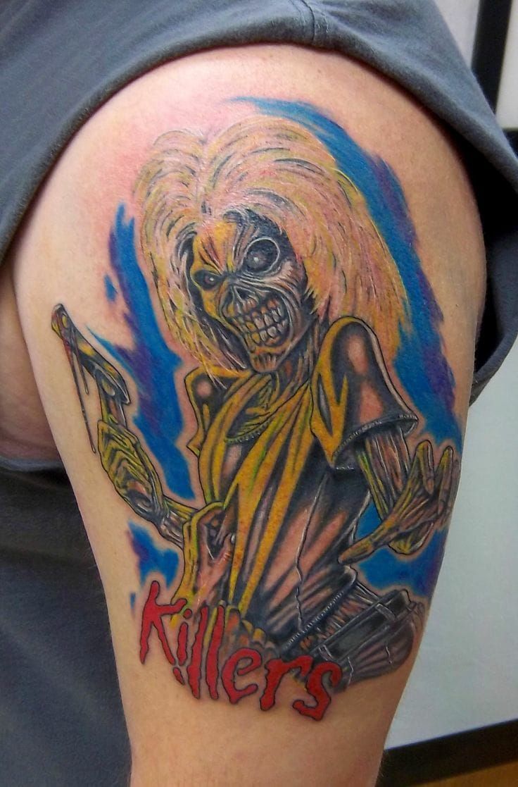 Another more cartoony 80's style "Killers" tattoo from Holy Rollers Tattoo