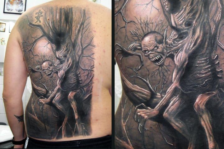 Black and grey "Fear of the Dark" Eddie looks nice an creepy