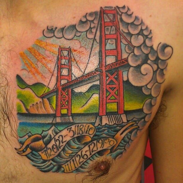 Golden gate bridge tattoo  Tattoogridnet