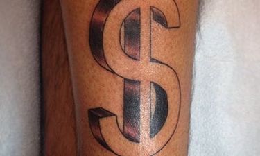 money symbol tattoo