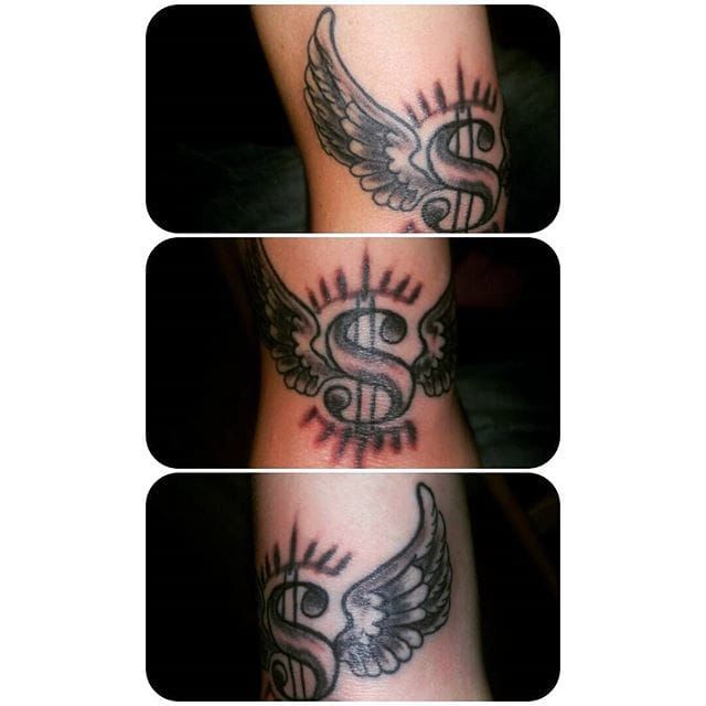 Tattoo uploaded by Ishraki • Mini finger tattoo of dollar symbol • Tattoodo